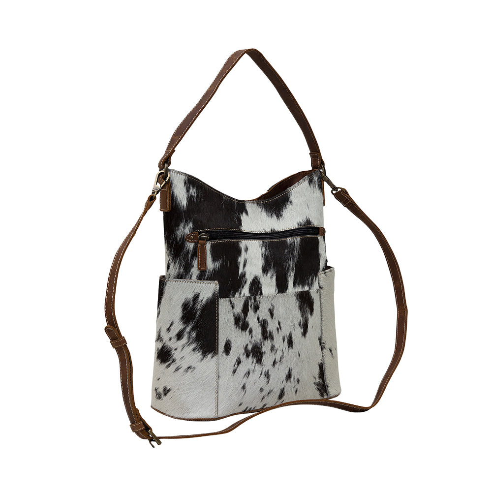 Monochrome fiesta Leather & Hair On Bag - MyraUSA