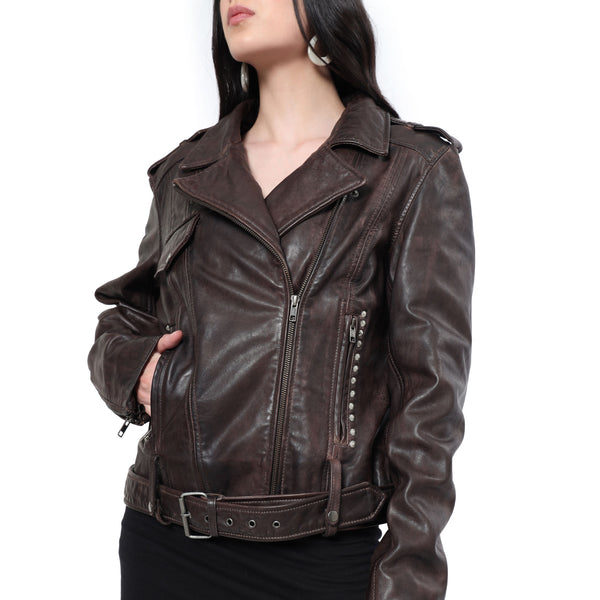 ButtonUppp Leathher Jacket - MyraUSA