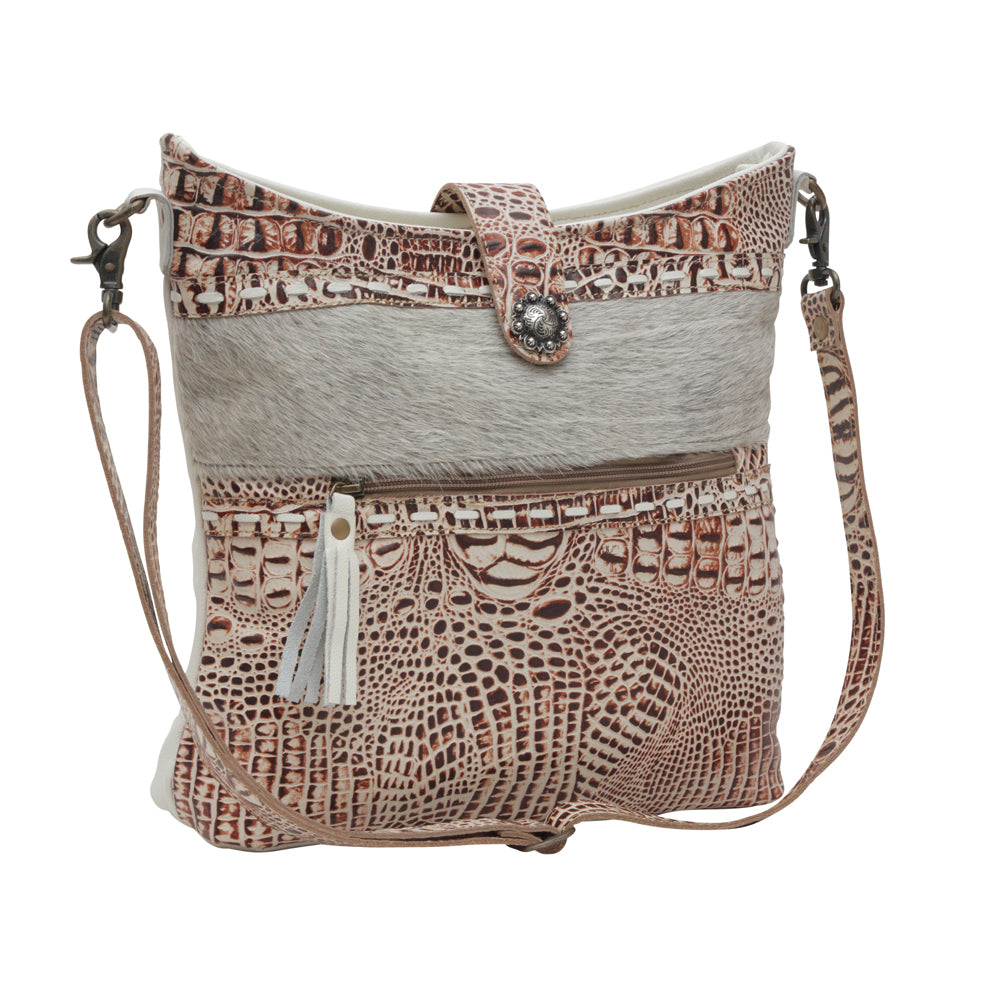 SMOKEY LEATHER & HAIRON BAG - MyraUSA