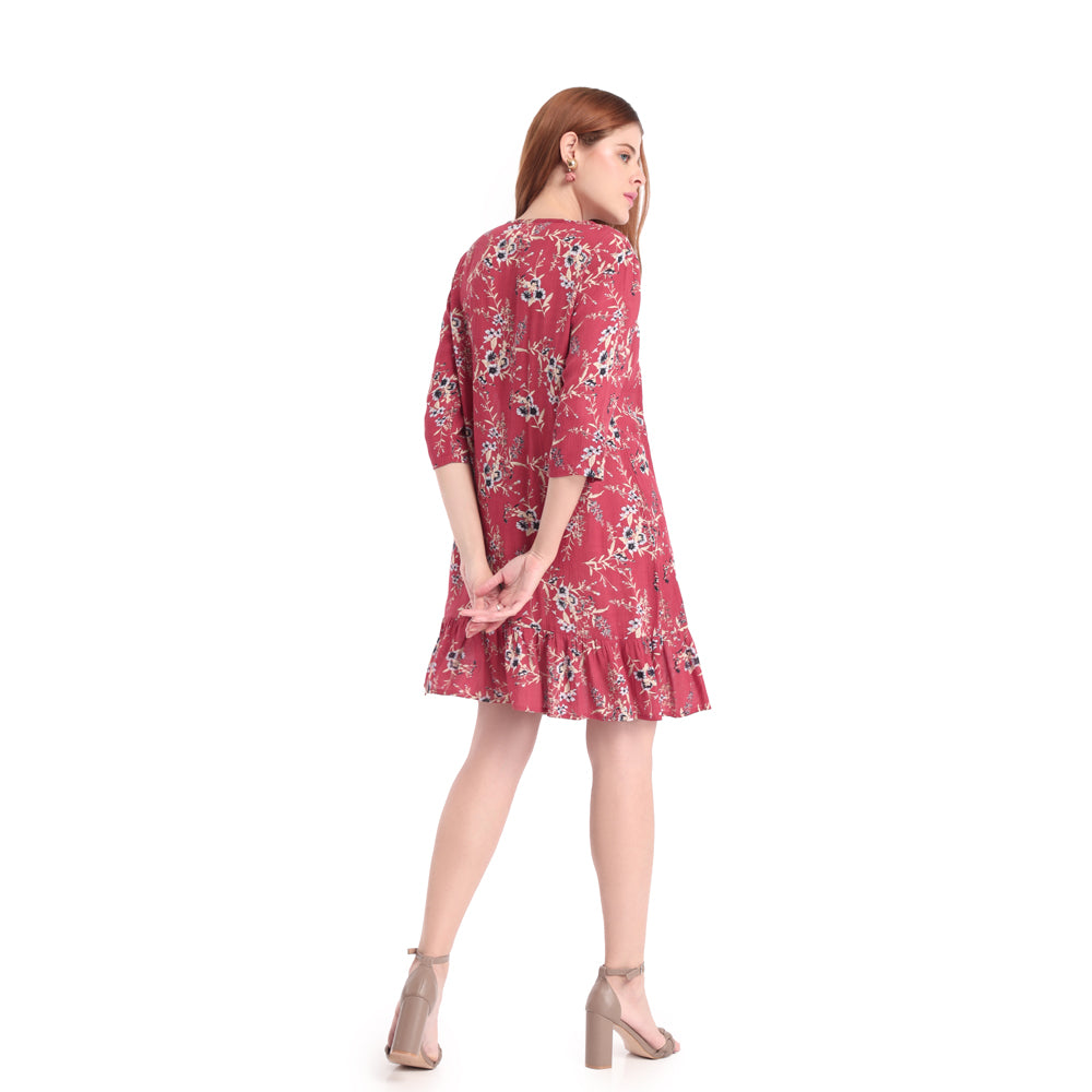 Floral Border Print DRESS & ROMPER - MyraUSA