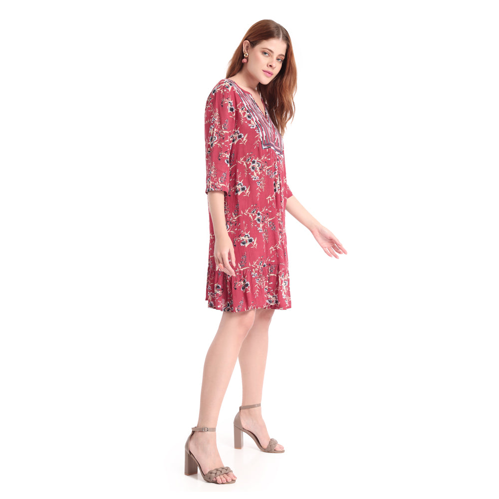 Floral Border Print DRESS & ROMPER - MyraUSA