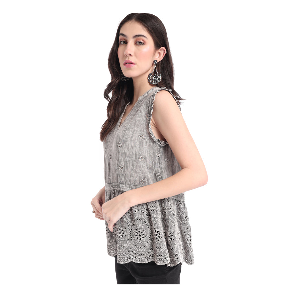 Lace up front TOP & SHIRTS SMALL - MyraUSA