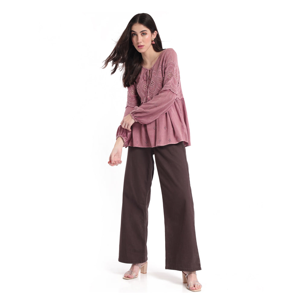 silhouette lace TOP & SHIRTS SMALL - MyraUSA