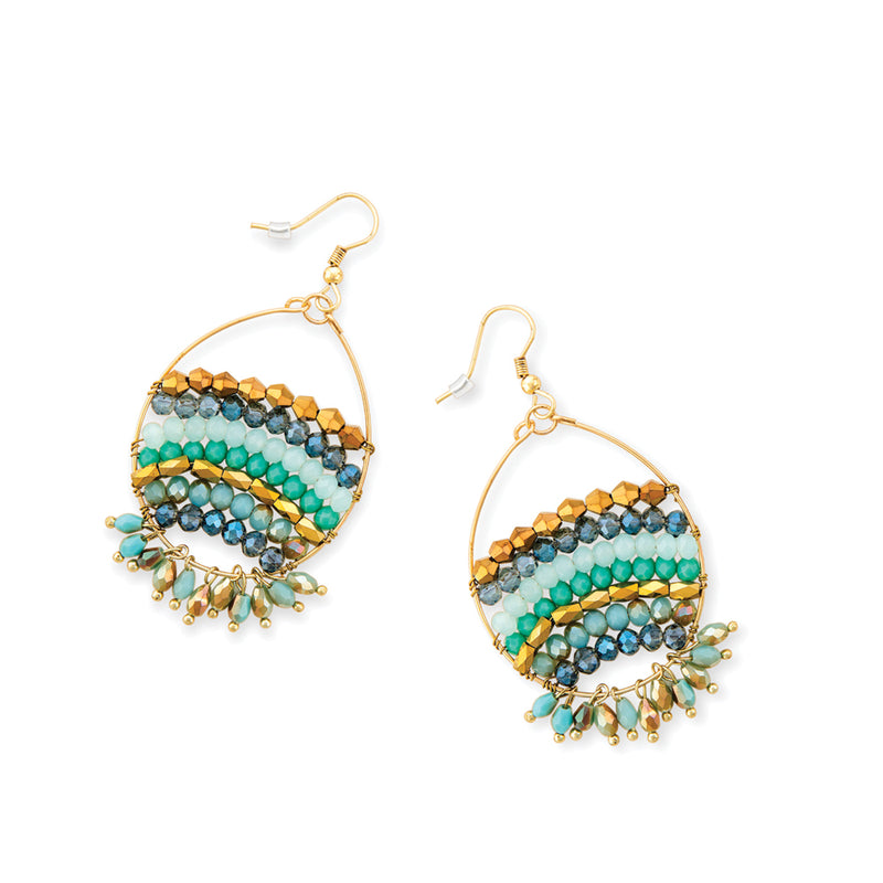 BEADED STREAK EARRING