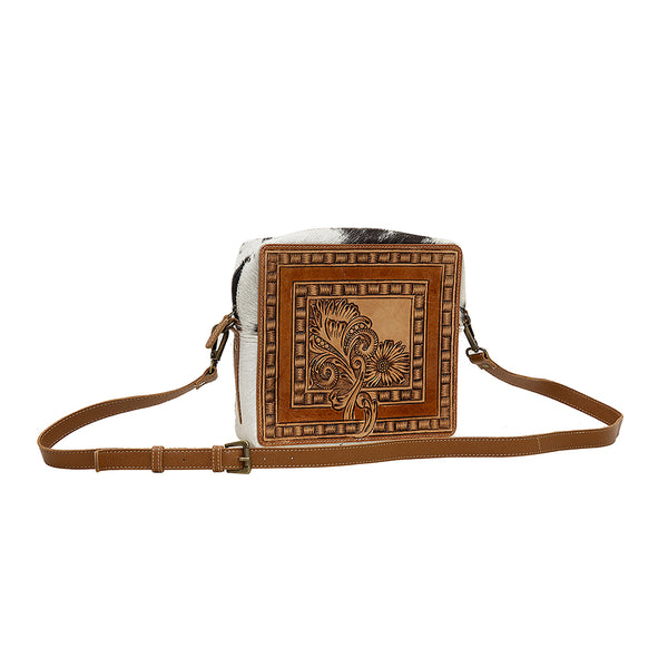 ORCHIDS HAND-TOOLED BAG - MyraUSA