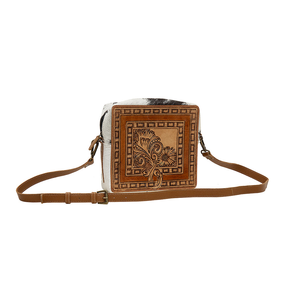ORCHIDS HAND-TOOLED BAG - MyraUSA