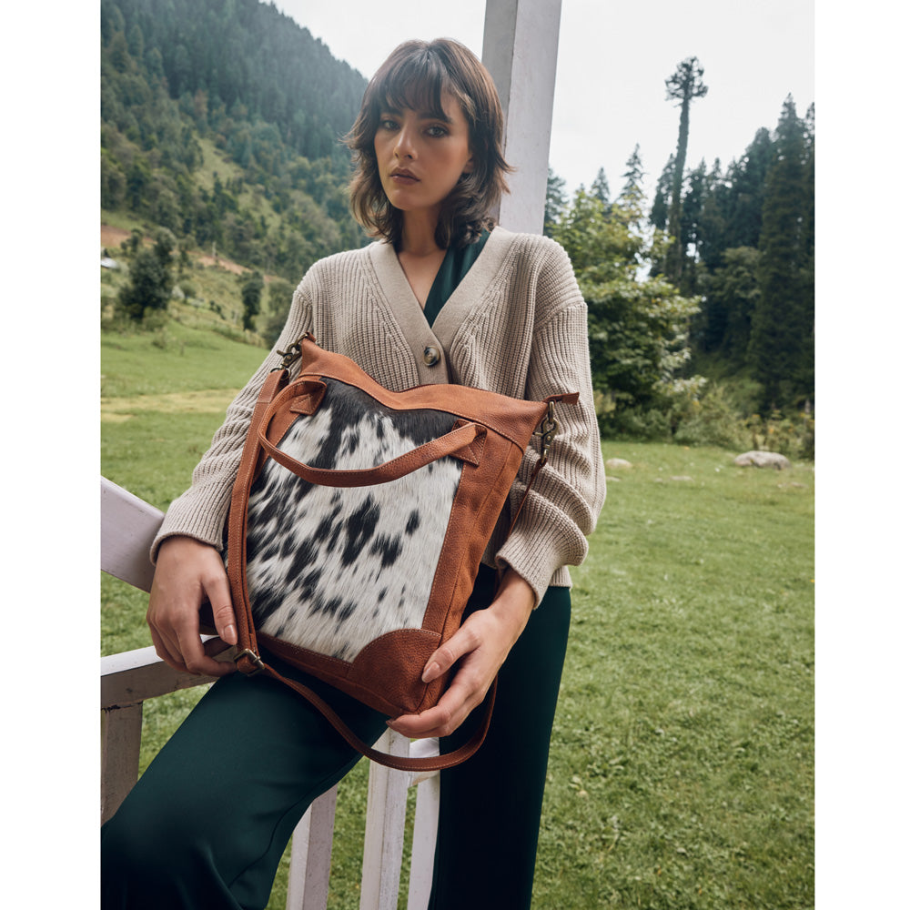 SPIN LEATHER & HAIRON BAG - MyraUSA