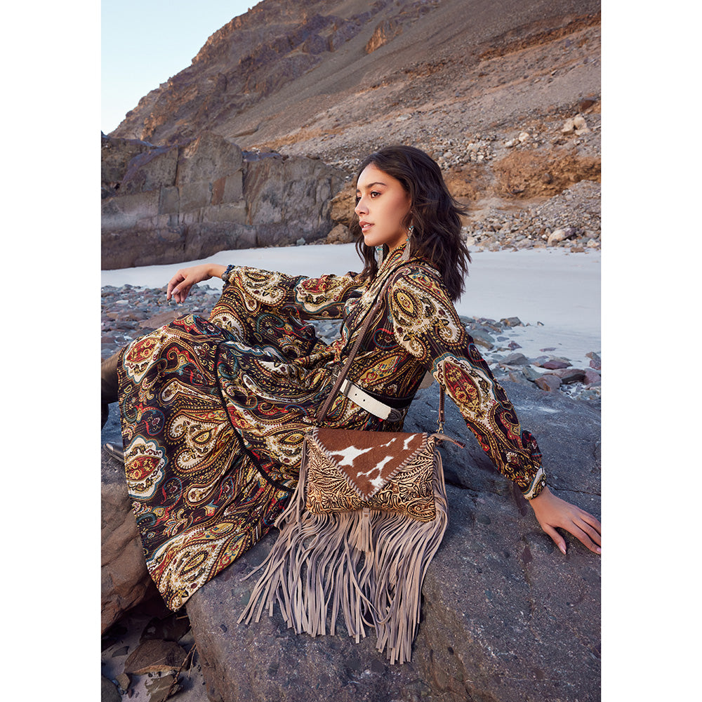 Harappa Leather & Hairon Bag - MyraUSA