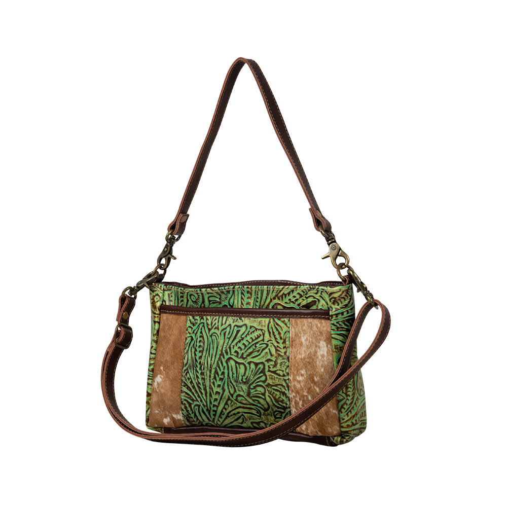 Blazing Bloom Leather & Hairon Bag - Myra USA