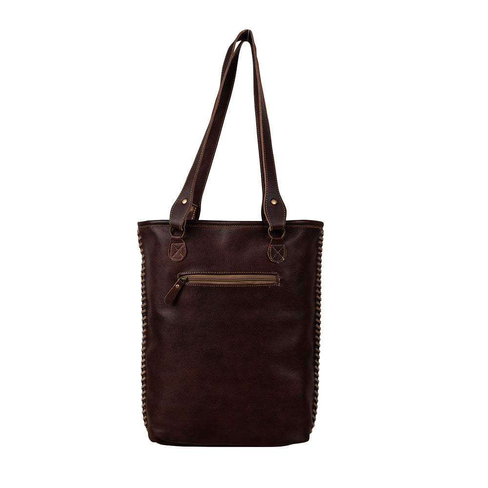 Cheyenne Plains Tooled Leather & Hairon Bag - Myra USA