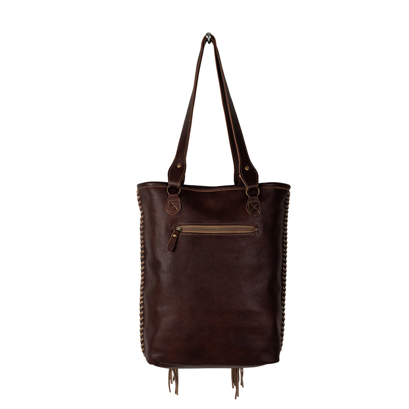 Cheyenne Plains Tooled Leather & Hairon Bag