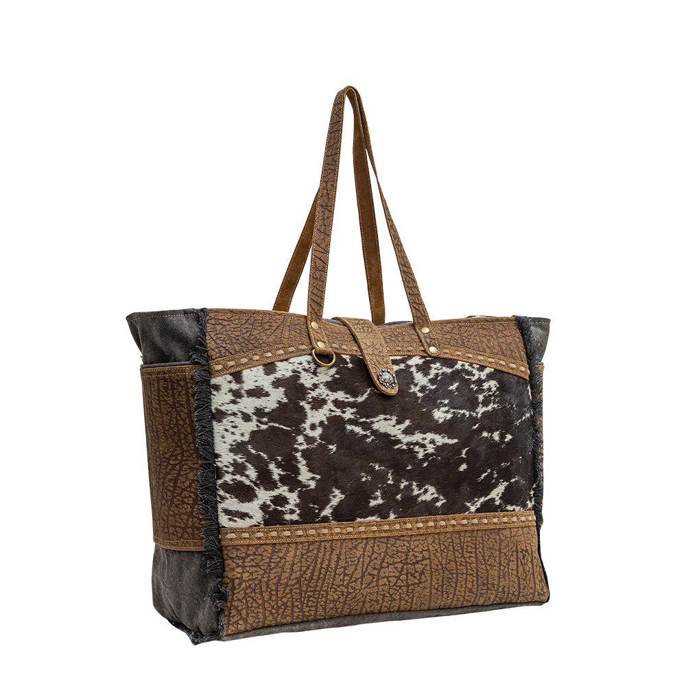 Asher Canvas And Hairon Bag - MyraUSA