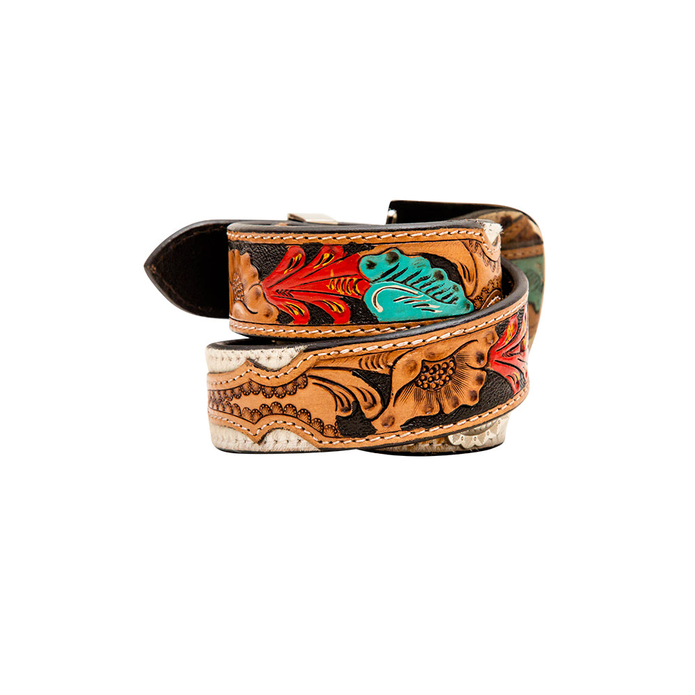 Cummerband Hand-Tooled Concho Women's Belt - MyraUSA