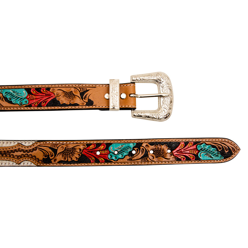 Cummerband Hand-Tooled Concho Women's Belt - MyraUSA