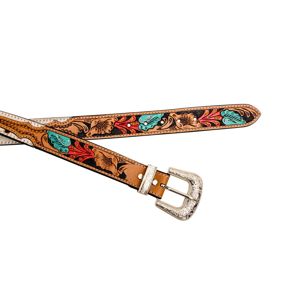Cummerband Hand-Tooled Concho Women's Belt - MyraUSA