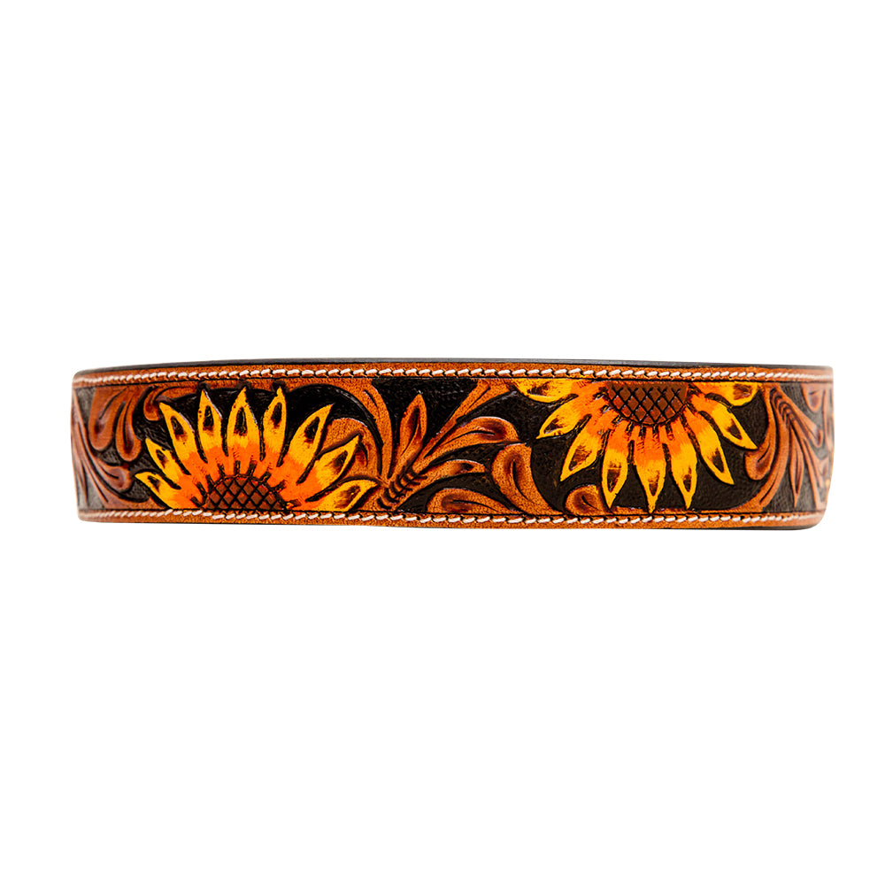 Zoomper Hand-Tooled Leather Dog Collar - MyraUSA