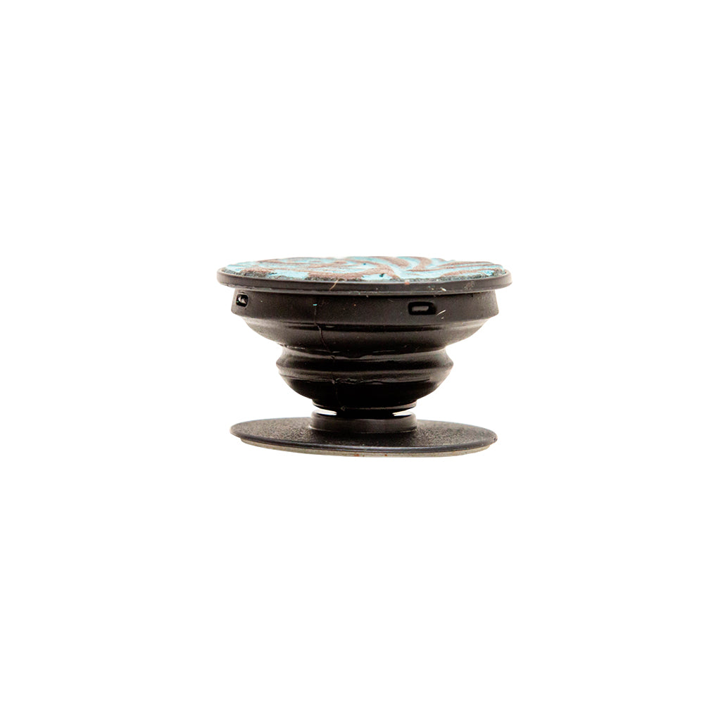 Atrium Turquoise Leather Phone Socket - MyraUSA