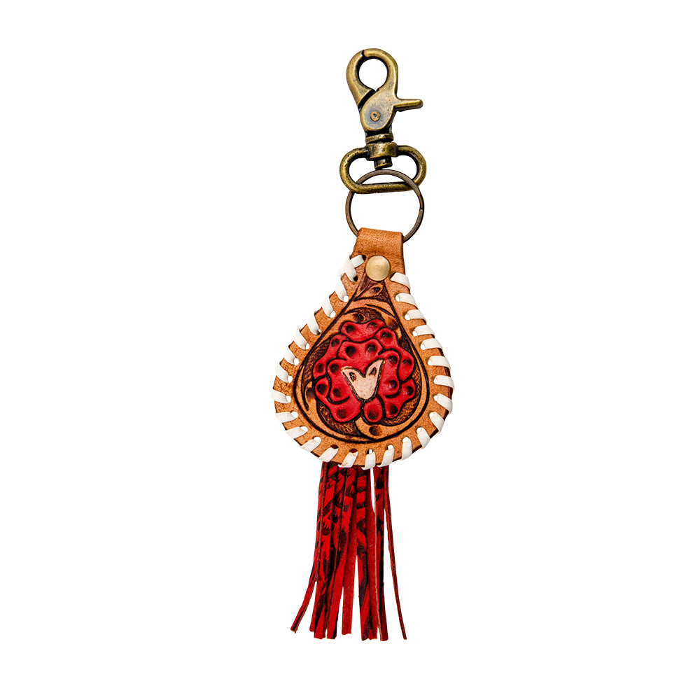 Yankee Hand-Tooled Leather Keyfob - MyraUSA