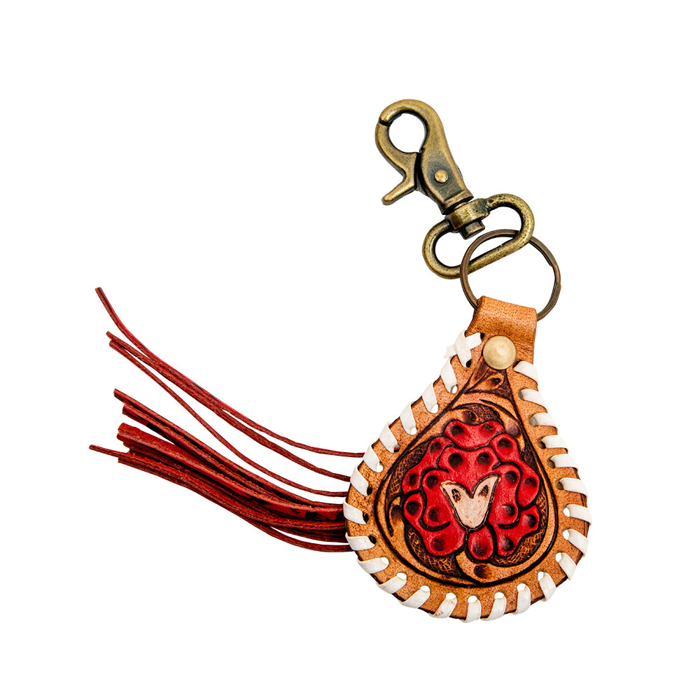Yankee Hand-Tooled Leather Keyfob - MyraUSA