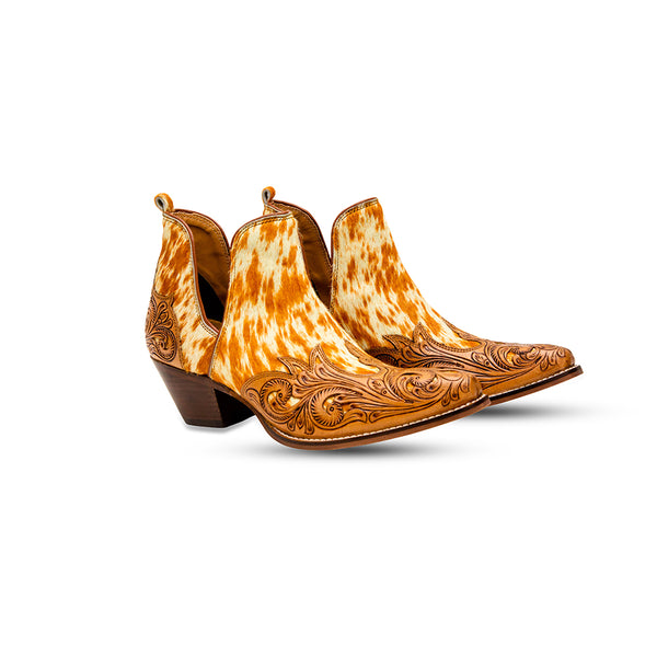 Vestro Western Hand-Tooled Booties