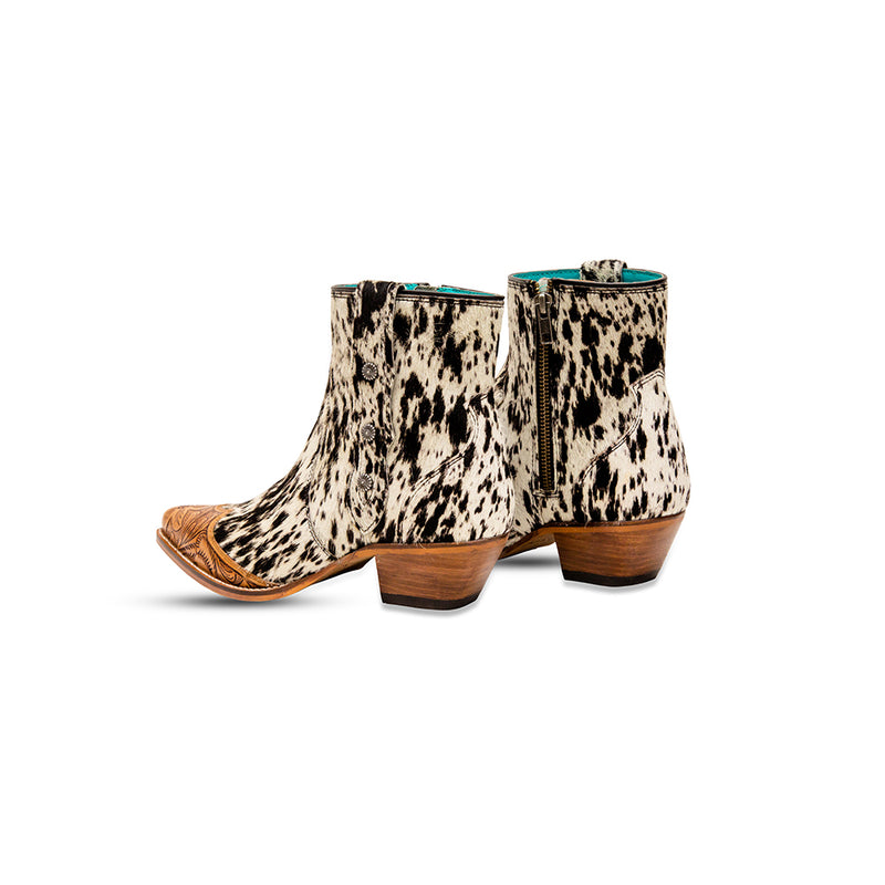 Rocker Western Hand-Tooled Booties