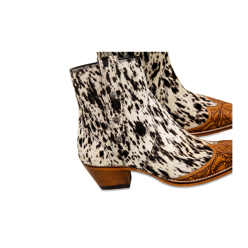 Rocker Western Hand-Tooled Booties