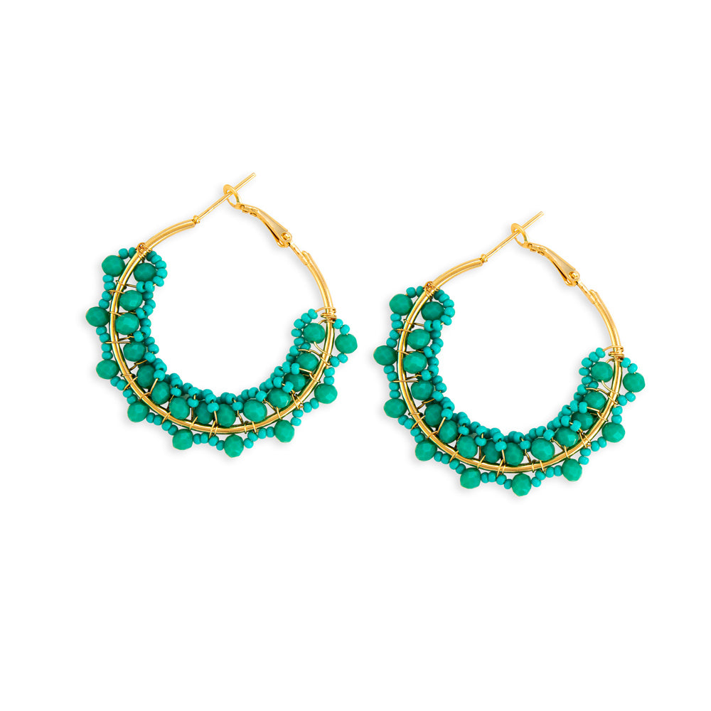 Green Glitter EARRING - MyraUSA