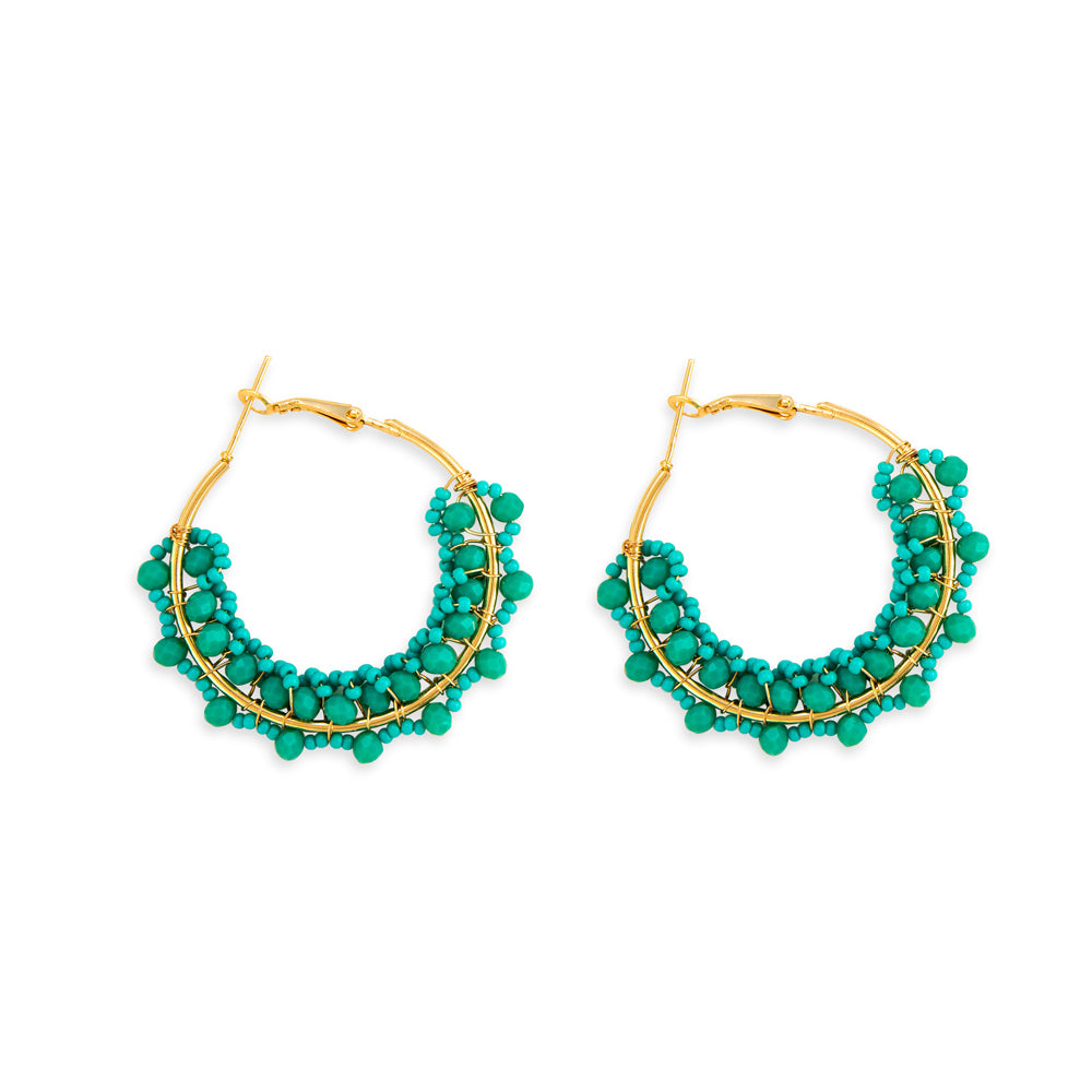 Green Glitter EARRING - MyraUSA