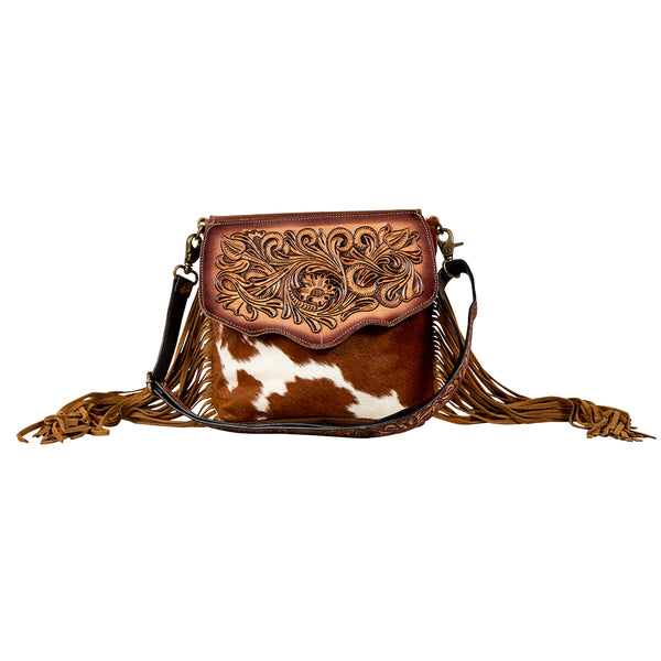 Roswell Way Fringed Hand-Tooled Bag