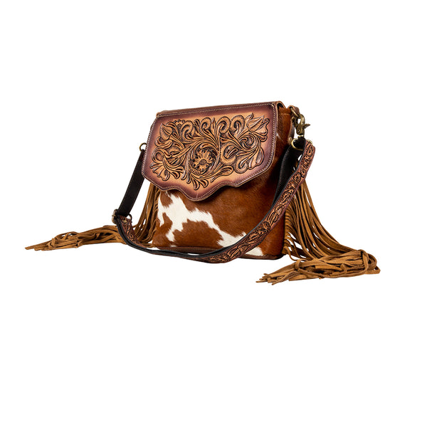 Roswell Way Fringed Hand-Tooled Bag