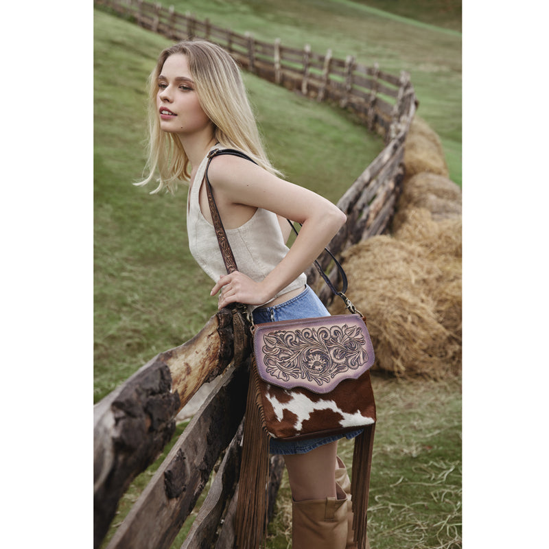 Myra Blossom Hand Tooled Bag