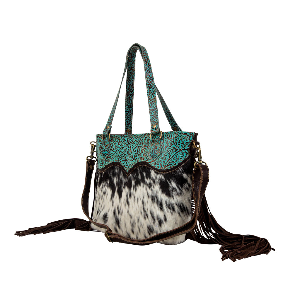 Turquoise Myra Canvas and Leather Bag Ocean Live on sale Bag