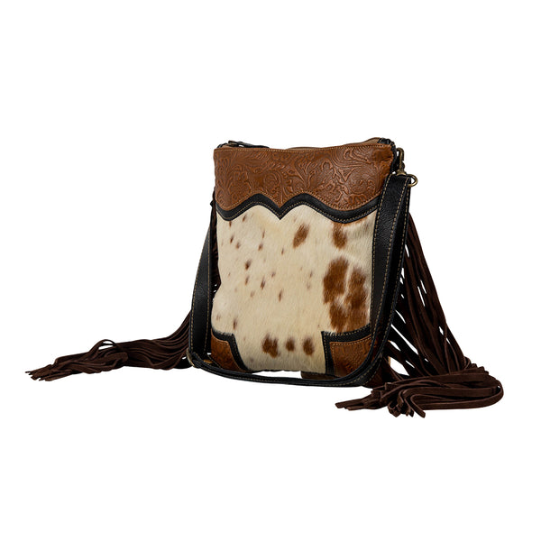 Cattle Drive Fringed Canvas & Hairon Bag