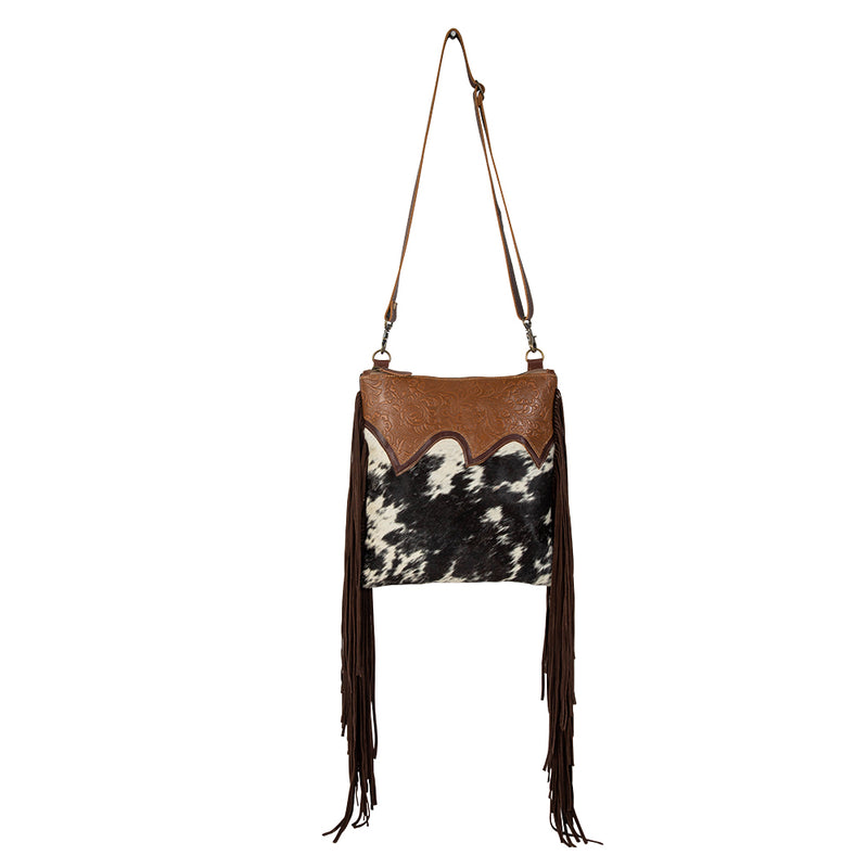 Ghost Rider Fringed Canvas & Hairon Bag