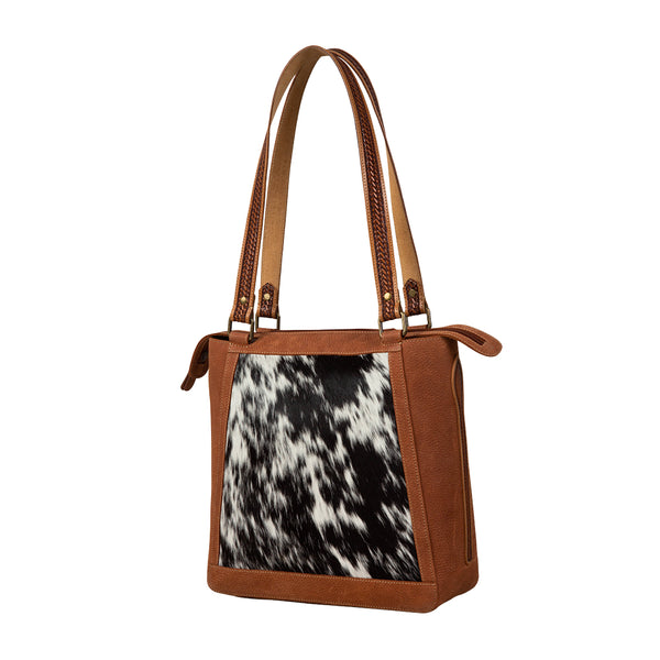 Holstein West Hairon Hand-Tooled Bag - Myra USA