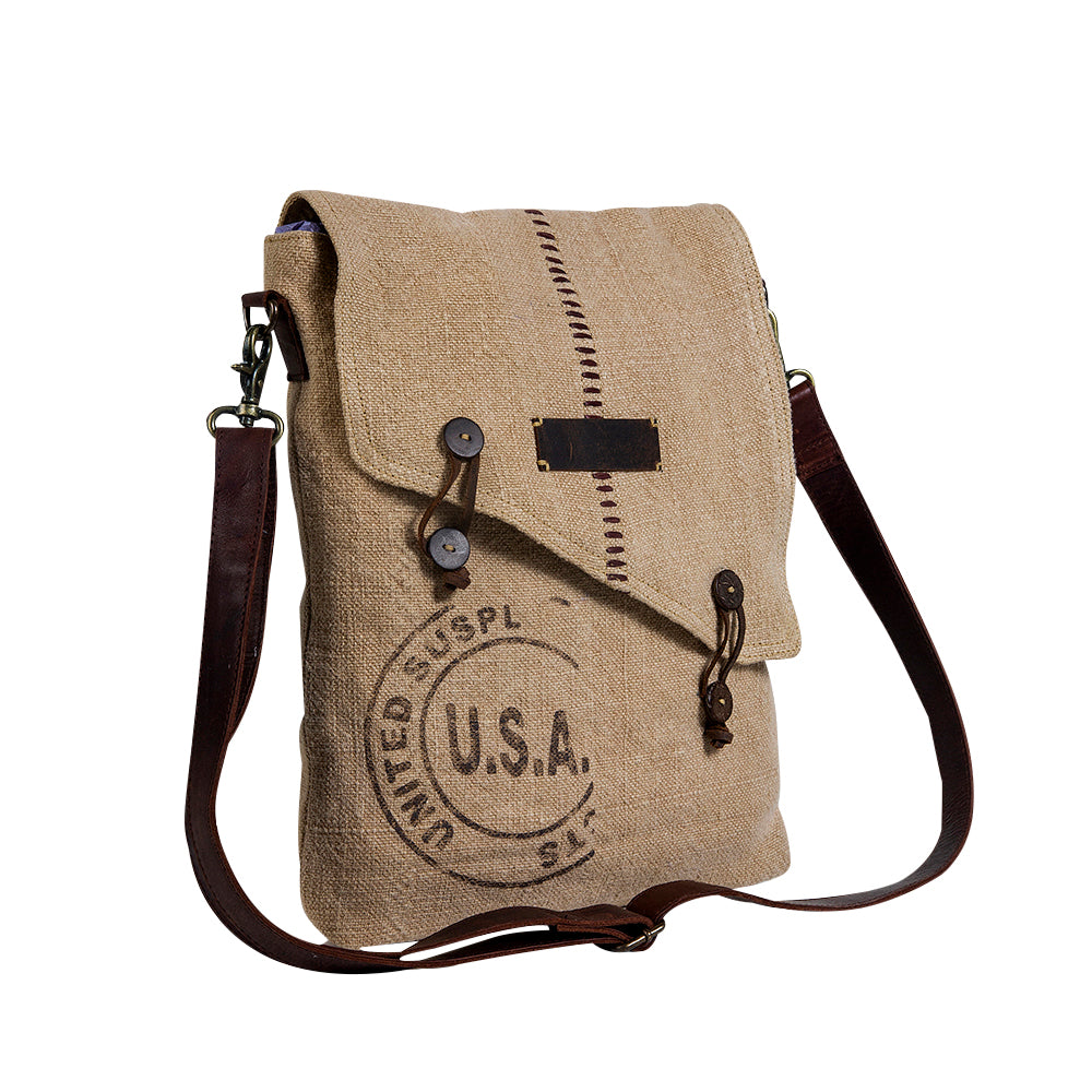 U.S.A. Vintage-Look Shoulder Bag - Myra USA