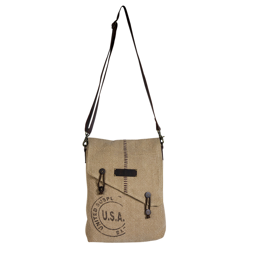 U.S.A. Vintage-Look Shoulder Bag - Myra USA