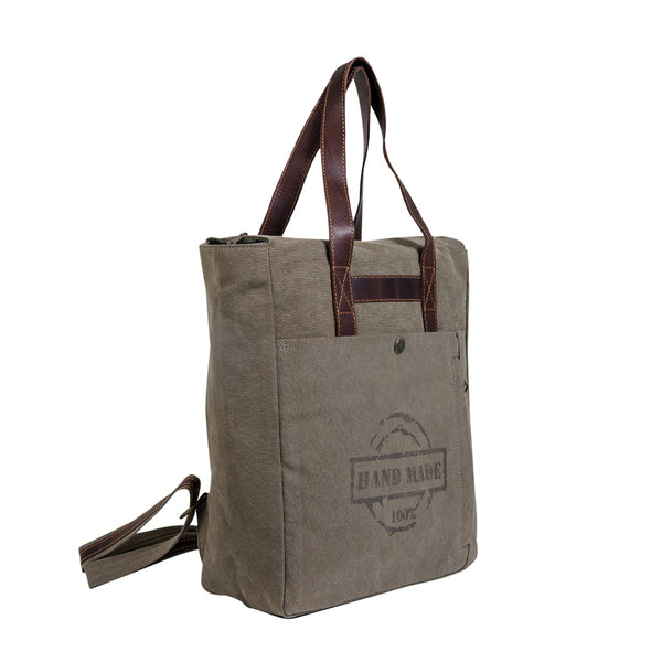 Yesteryear Canvas & Leather Backpack Bag