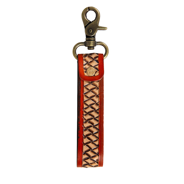 Maker’s Weave Hand-Tooled  Key Fob - Myra USA