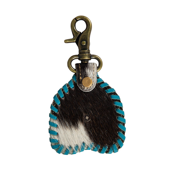 Harlow Stitched Hairon Hide Key Fob