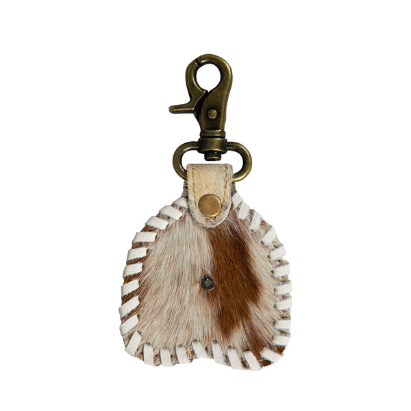Barstow Stitched Hairon Hide Key Fob
