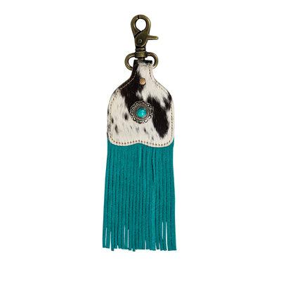 Running River Hairon Hide Fringed Key Fob - Myra USA