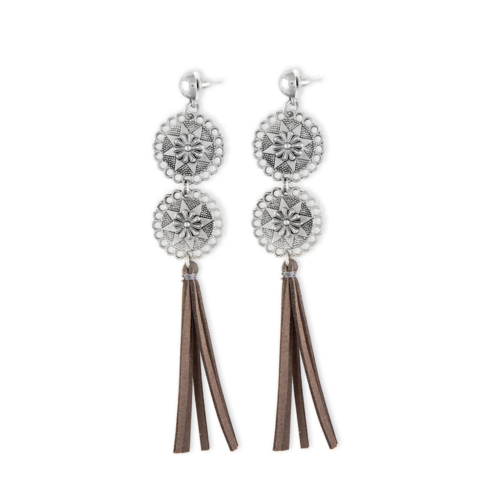 Tribal Stars Tassled Earrings - Myra USA