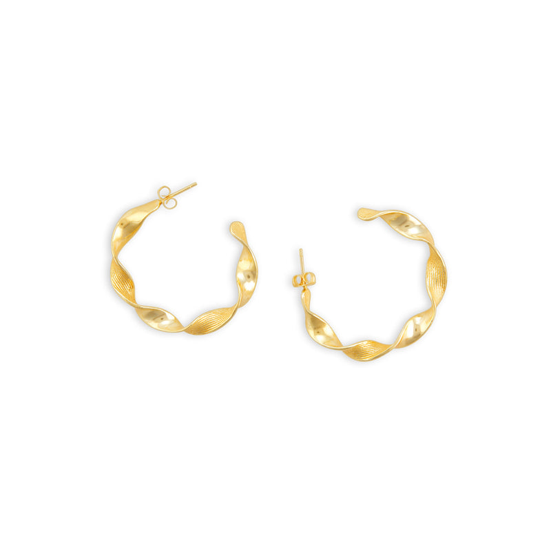 Gleaming Glamour Gold Tone Earrings