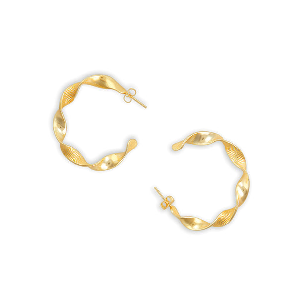 Gleaming Glamour Gold Tone Earrings