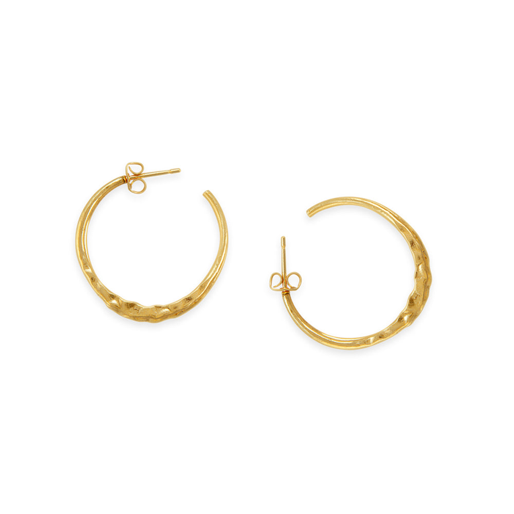 Truscan Artisan Gold Hoop Earrings - Myra USA