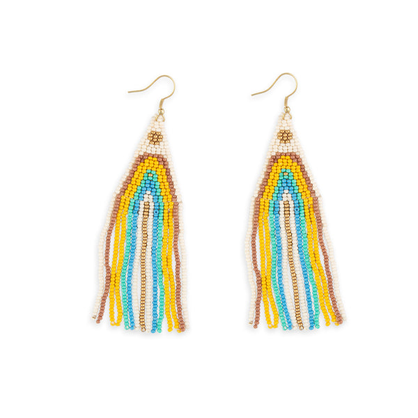 Sun’S Ribbon Beaded Earrings