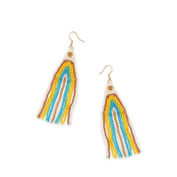 Sun’S Ribbon Beaded Earrings