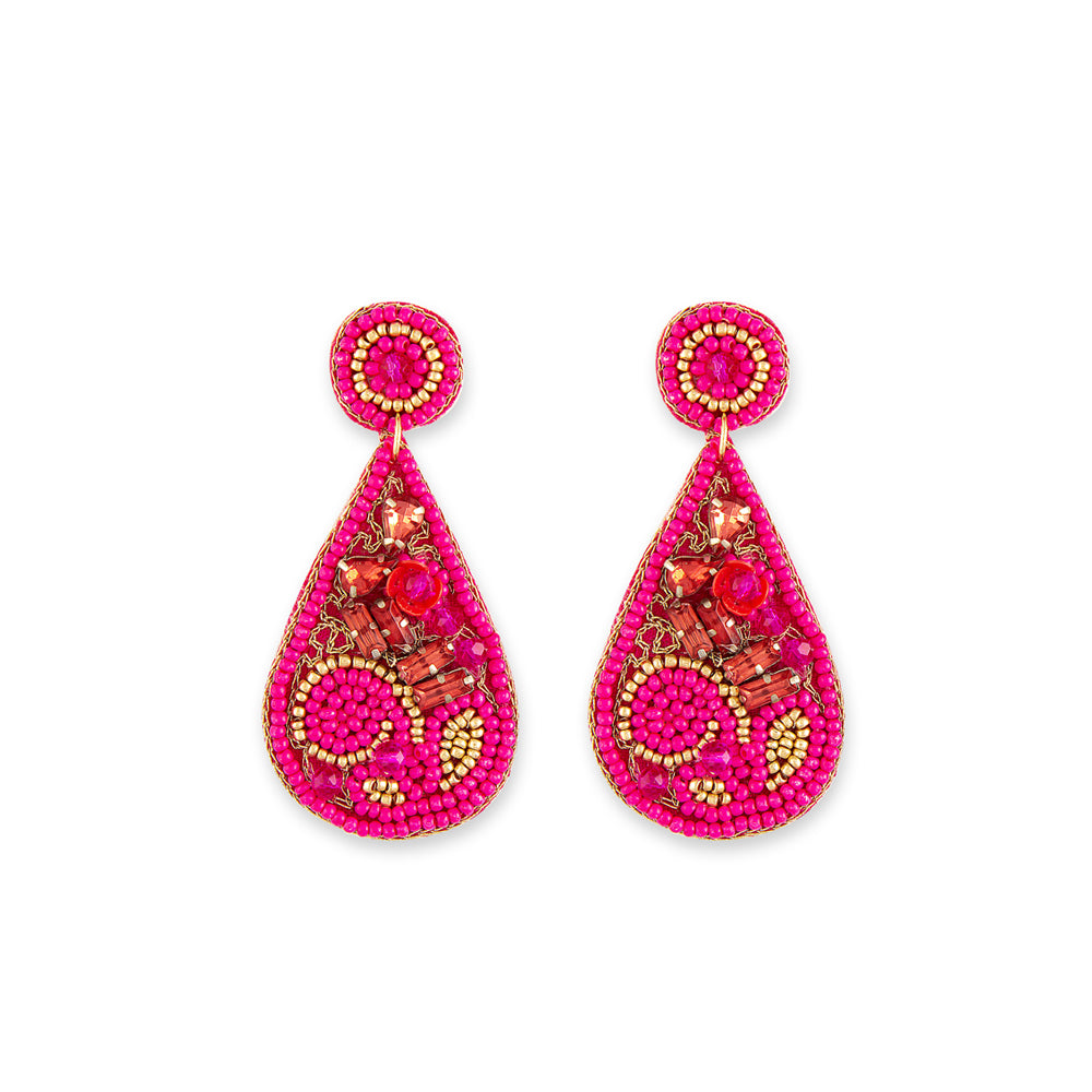 Rose Garden Beaded Earrings - Myra USA