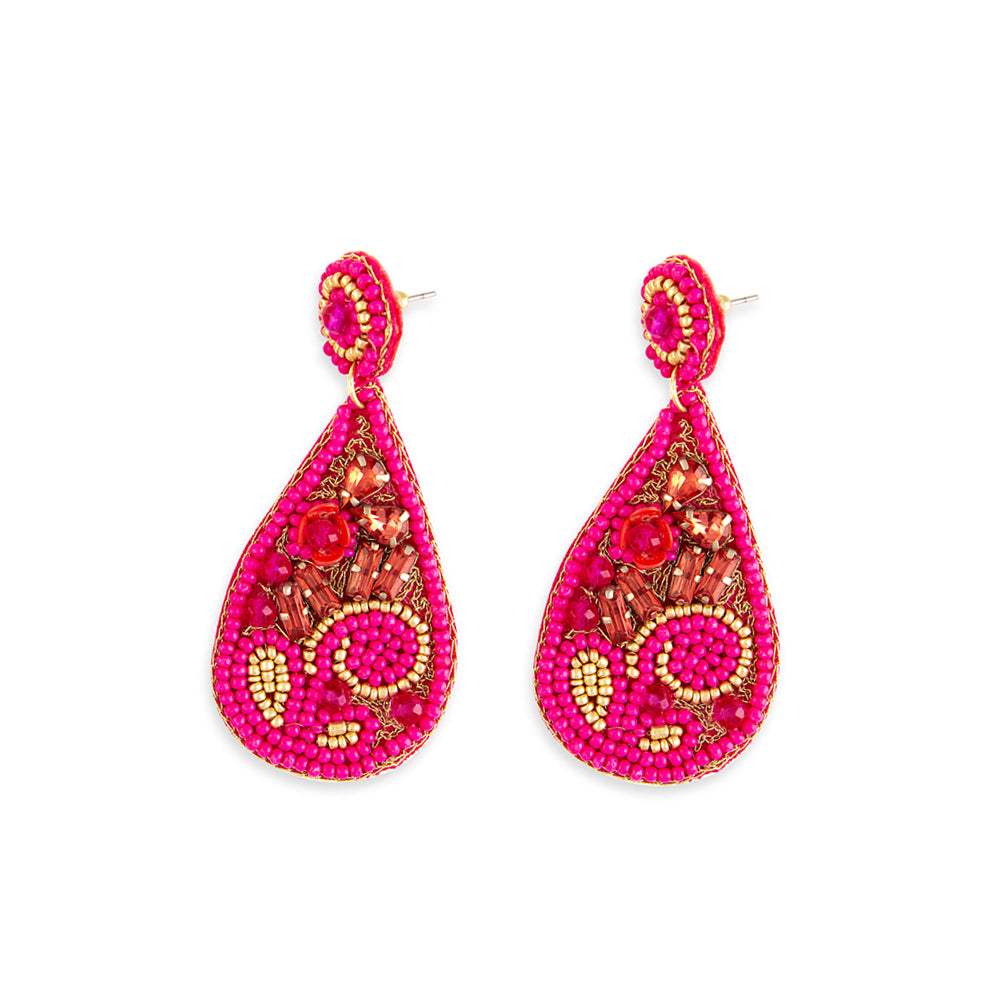 Rose Garden Beaded Earrings - Myra USA